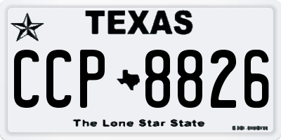 TX license plate CCP8826