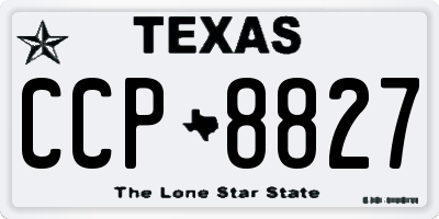 TX license plate CCP8827