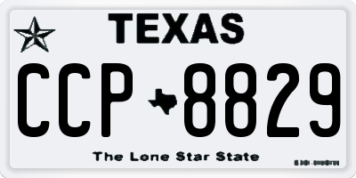 TX license plate CCP8829