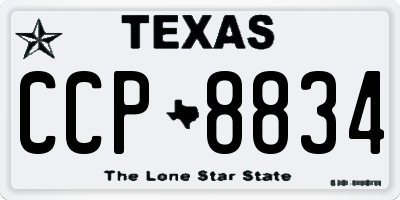 TX license plate CCP8834