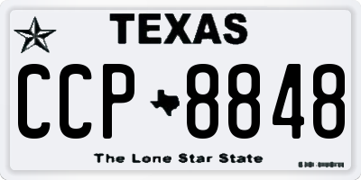 TX license plate CCP8848