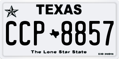 TX license plate CCP8857