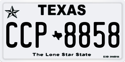 TX license plate CCP8858