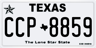 TX license plate CCP8859