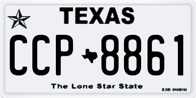 TX license plate CCP8861