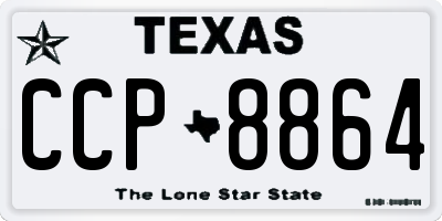 TX license plate CCP8864