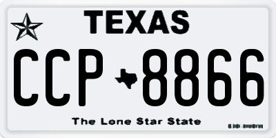 TX license plate CCP8866