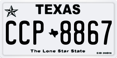 TX license plate CCP8867