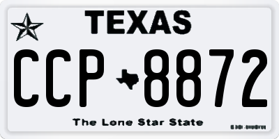 TX license plate CCP8872