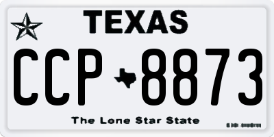 TX license plate CCP8873
