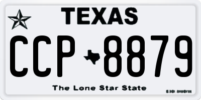TX license plate CCP8879
