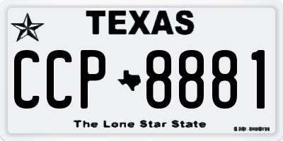 TX license plate CCP8881