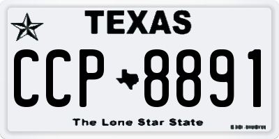 TX license plate CCP8891