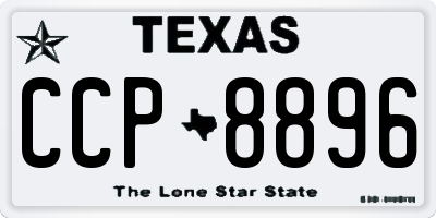 TX license plate CCP8896