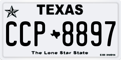 TX license plate CCP8897