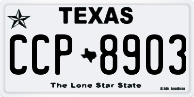 TX license plate CCP8903
