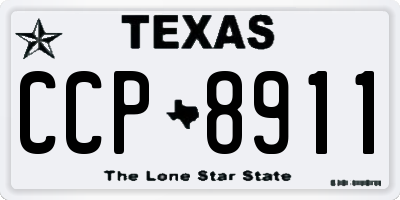 TX license plate CCP8911
