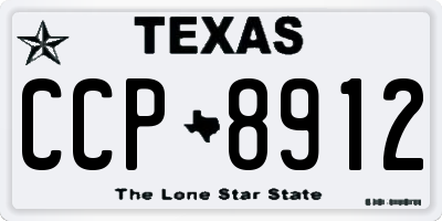TX license plate CCP8912