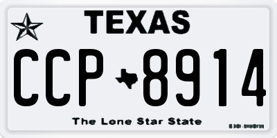TX license plate CCP8914