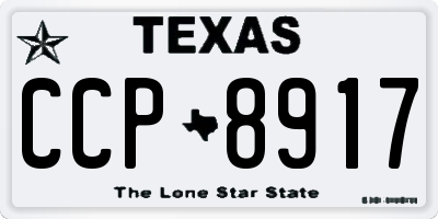 TX license plate CCP8917