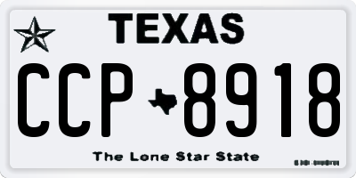 TX license plate CCP8918