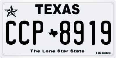 TX license plate CCP8919