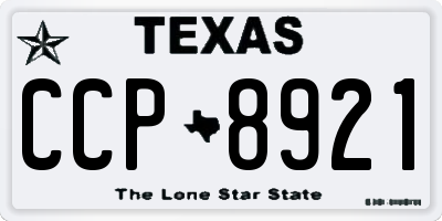 TX license plate CCP8921