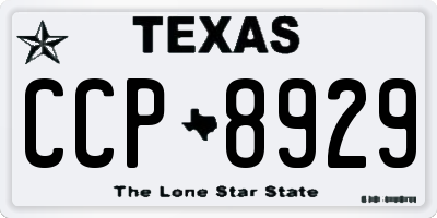 TX license plate CCP8929