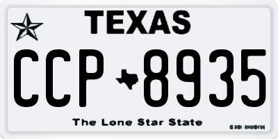 TX license plate CCP8935