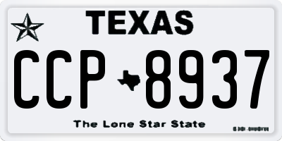 TX license plate CCP8937