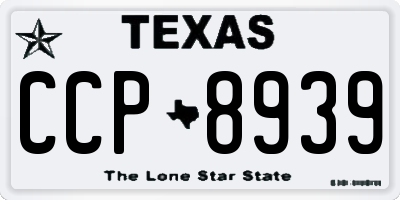 TX license plate CCP8939