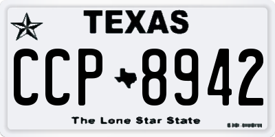 TX license plate CCP8942