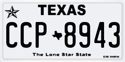 TX license plate CCP8943
