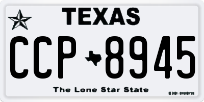 TX license plate CCP8945