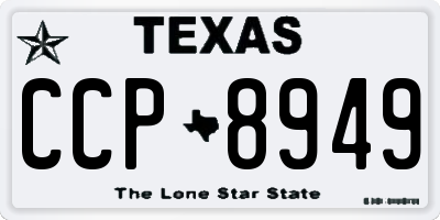 TX license plate CCP8949