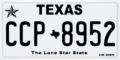 TX license plate CCP8952