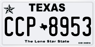 TX license plate CCP8953