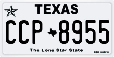 TX license plate CCP8955