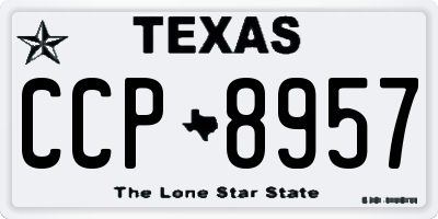 TX license plate CCP8957
