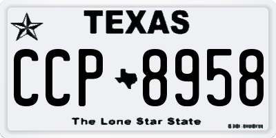 TX license plate CCP8958