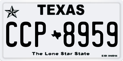 TX license plate CCP8959