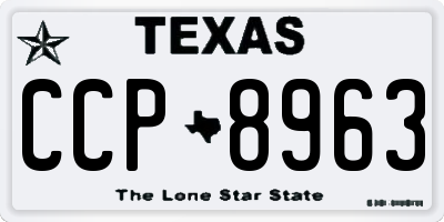 TX license plate CCP8963