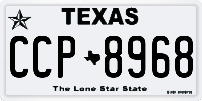 TX license plate CCP8968