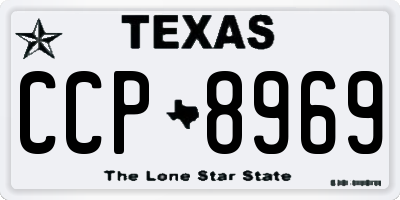 TX license plate CCP8969