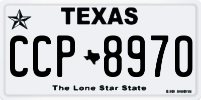 TX license plate CCP8970