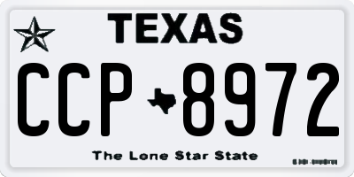 TX license plate CCP8972