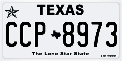 TX license plate CCP8973