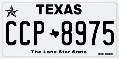TX license plate CCP8975