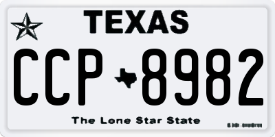 TX license plate CCP8982