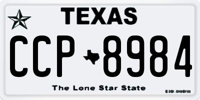 TX license plate CCP8984